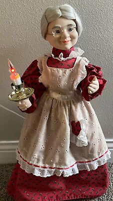 VTG Telco Christmas Motion-ette Mrs. CLAUS Lighted Animated 23” Candle W/ Box • $69.99