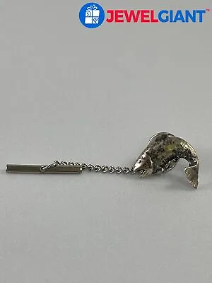 Sterling Silver Men's Fish Tie-tack 4.0 G #dt234 • $14.99