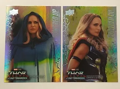 2023 UD Marvel Thor Love And Thunder POWERED UP Natalie Portman 2 Cards Lot NB • $5.55