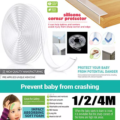 £3.75 • Buy 1-4m  Baby Protector Table Guard Strip Corner Edge Safety Cushion Foam Bumper