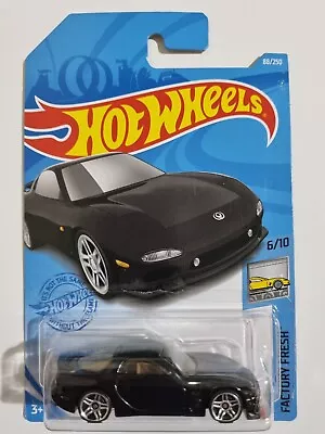 HOT WHEELS 2021 '95 Mazda RX-7 Factory Fresh #88 6/10 Black Long Card • $8.95