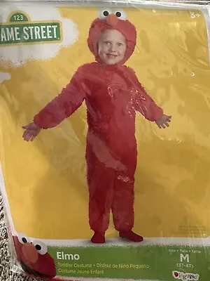 Elmo Plush Deluxe Child Costume Toddler Sesame Street Red Halloween 3t/4t • $11.99