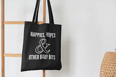 £7.19 • Buy Nappies Wipes Other Bits Baby Tote Bag Storage Lightweight Cotton Tote Travel
