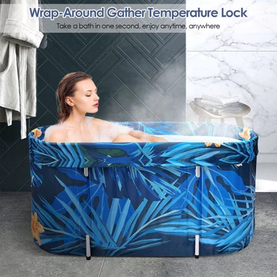 $69.19 • Buy Adult Bathtub Portable Shower Household Large Folding Water Spa Bath Tub US