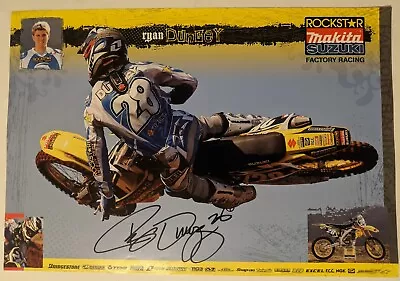 3x AMA Champ RYAN DUNGEY AUTOGRAPHED ROCKSTAR MAKITA SUZUKI FACTORY RACING MX • $30