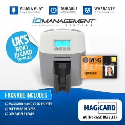 £1350 • Buy Magicard 600 ID Card Printer Inc. Free Upgrade To Dual Sided, Free Holokote.