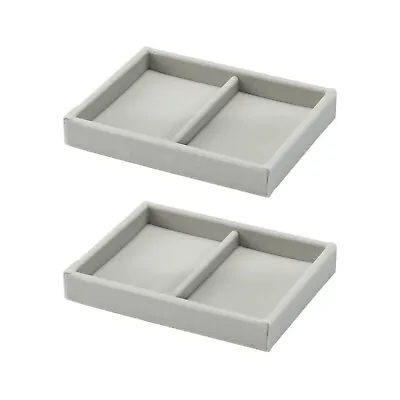 MUJI Velour Case 2pieces Vertical Type Gray For Acrylic Case W15.5 X D12 XH2.5cm • $39.80