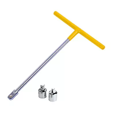 T Handle Wrench1/2-Inch Drive T Handle Socket Driver With 1/4  And 3/8  Adaptor • $23.99