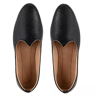 Mens Nagra Jutti Mojari Ethnic Shoe Soft Leather Loafer US Size 7-11 Black Curve • £45.77