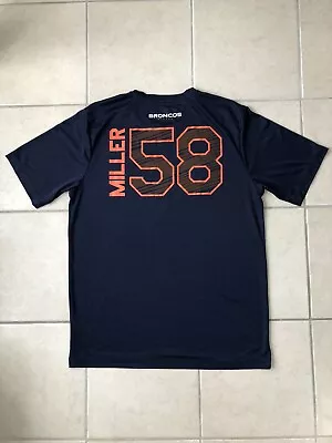 NFL Denver Broncos Von Miller #58 Mens Dri-Fit Tee T-Shirt Size L • $14.99