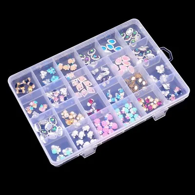 Plastic 24 X Compartment Storage Organiser Tool Box For Craft Beads Jewellery UK • £4.75