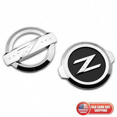 $39.99 • Buy Set Nissan 350Z 370Z Nismo Front & Rear Bumper Z Style Logo Emblem Badge Chrome