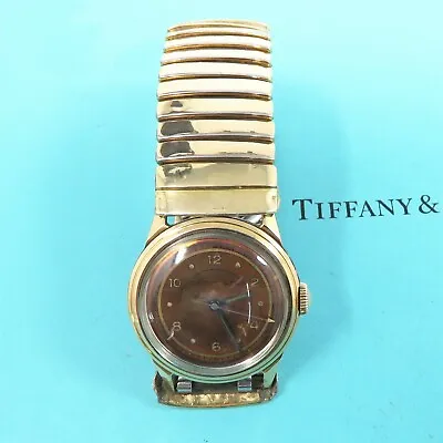 NYJEWEL Vintage Tiffany & Co. Mens Wind Up Watch Engraved Runs • $699
