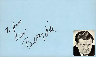 Benny Hill Signed Auto 3x5 Index Card Benny Hill Show • $149.99