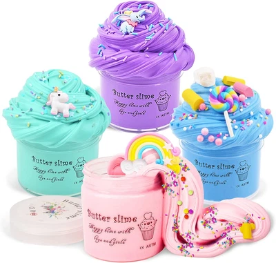 Toys Gifts For 5 6 7 8 9 10 Year Old Girls Boy Kids Gift Fluffy Slime Kit Toy • £15.39