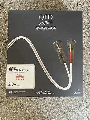QED Silver Anniversary XT Speaker Cable 2m Stereo Pair (AIRLOC Plugs) • £76