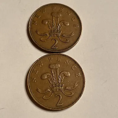 Great Britain Coins  2 New Pence  Elizabeth II 1971 - 10 Coins Total • $7