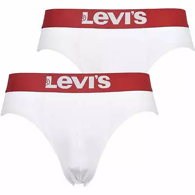 £21.99 • Buy Levi's 2-Pack Solid Basic Men's Briefs, White/red