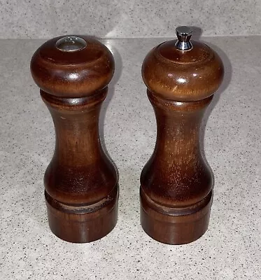 Mr. Dudley 6.5 Inch Wooden Salt Shaker & Pepper Mill • $14