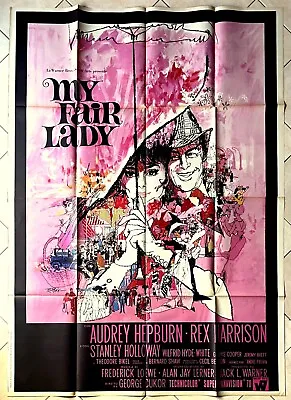 Poster Italian Movie Memorabilia My Fair Lady Cukor Hepburn Arrison Cult Pop Art • $170