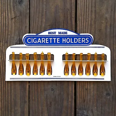 Vintage Original 1950s BEST MADE CIGARETTE HOLDERS Cardboard Store Display NOS • $39.96