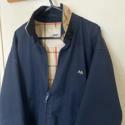 £75 • Buy Mens Vintage Thomas Burberry 1835 Navy Harrington Jacket Nova-Check 10/10 Cond