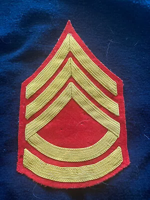 WW2 USMC Gunnery Sergeant Single Braid On CE Bodered Red Wool • $22.50