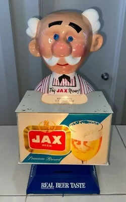 Vintage RARE JAX Beer Lighted Bartender Man Advertising Sign Lamp Light EUC! • $995