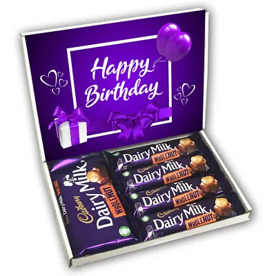 Cadburys Dairy Milk Wholenut Gift Box Birthday Present Hamper Personalised • £12.99