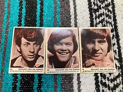 The Monkees Trading Cards 1966 Raybert Prod. (3) Card Lot • $9.99