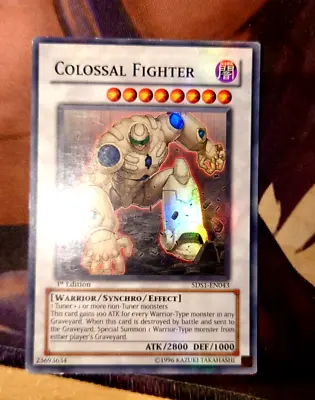 Yugioh Colossal Fighter Super Rare 5ds1-en043 1st Edition • £2.75