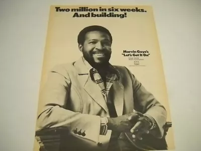 MARVIN GAYE Two Million In Six Weeks And Building! 1973 Promo Poster Ad • $9.95