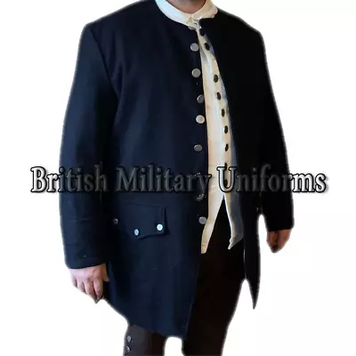 New Men's 18th Century Colonial Coat Men Navy Blue Wool Coat Fatima Industries • $219.99