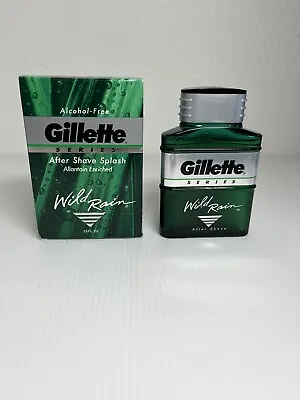 Vintage 1993 Gillette Series Wild Rain After Shave Splash 3.5 Oz NIB • $59.99