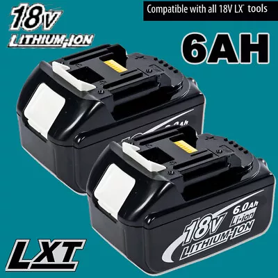 £35.49 • Buy 2 Pack For Makita 18 Volt Li-ION 6.0Ah LXT Battery BL1860B Tool Power Battery UK