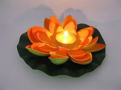 24 Orange Floating Lotus Flower With Candle Wedding Decoration • $41.45