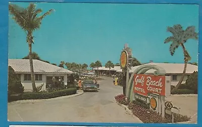 Sarasota Fl/ Guld Beach Hotel/ Motel/exterior/bldgs/signs/chrome Postcard • $1.56