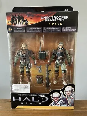 Halo Reach UNSC Marine Trooper Support Staff 2-Pack 5  Action Figures Mcfarlane • £65