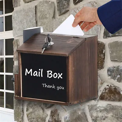 $28.97 • Buy Multipurpose Donation Box Wooden Ballot Box Suggestion Box Collection Fundrasing