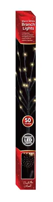 £8.99 • Buy JustforChristmas 50 Light Battery Operated Warm White Branch LED Christmas Light