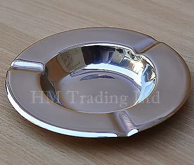 £4.99 • Buy Stainless Steel Ashtray Round Cigarette Cigar Table Top Desktop Ash Tray Bin 