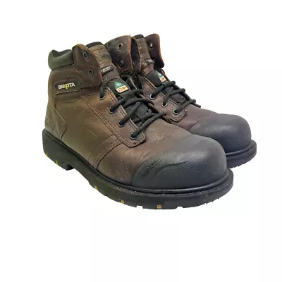 Dakota Men's 6'' 6002 Steel Toe Steel Plate Leather Work Boots Brown Size 12W • $44.99