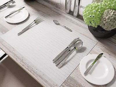 $21.98 • Buy Set Of 50 Premium Disposable Paper Placemats For Dining Table - White Bricks