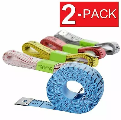 2-Pack 60  Body Measuring Tailor Tape Ruler Sewing Cloth Measure Seamstress Flat • $3.25