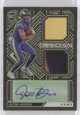 2021 Obsidian Jersey Ink Electric Etch Green /50 Jacob Harris Rookie Auto RC • $17.22