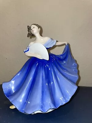 VTG ROYAL DOULTON PRETTY LADIES-ELAINE. Exquisite Dancing Figurine In Blue Dress • $49.99