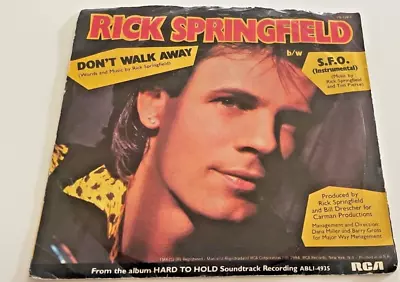 Rick Springfield Don't Walk Away 45 Rpm • $3.50