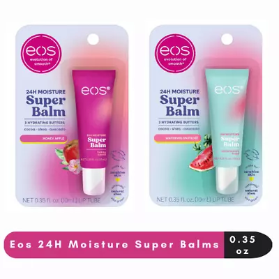 Eos 24H Moisture Super Lip Balms 2 Different 0.35 Fl Oz Natural Lip Moisturizing • $9.99