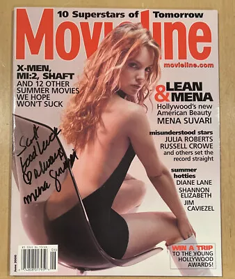 Mena Suvari REAL Hand SIGNED 2000 Movieline Magazine Autographed • $19.95