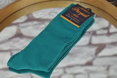 Parquet Men's Solid Green Colorful Fun Crew Socks - $18 Retail - Brand New • $5.99